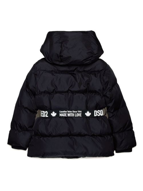 Piumino bambina nero Dsquared Kids | DQ2439D00BNDQ900